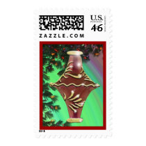 Red Gold Glass Bulb postage
