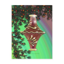 Red Gold Glass Bulb postcards