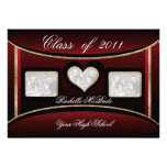 Red & Gold Graduation Party Photo Invitations