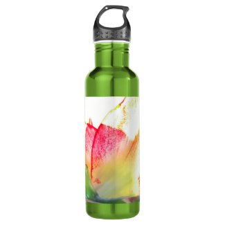 Red Gold Green Amaryllis Abstract 24oz Water Bottle