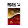 Red & Gold Happy Holidays postage