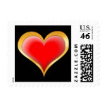 RED & GOLD HEART by SHARON SHARPE Postage