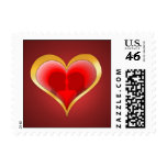 RED & GOLD HEART by SHARON SHARPE Stamp