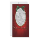 Red & Gold Holiday photo template photo cards
