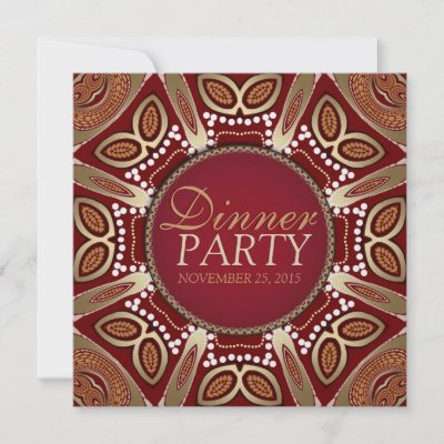 Dinner Party Invitations on Dinner Party   Art Style Fusion   Stylish Dinner Party Invitations