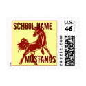 Red Gold Mustang Postage postage