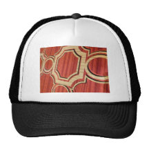 RED GOLD PATTERN CARPET LAS VEGAS CASINO RICH TEXT MESH HATS