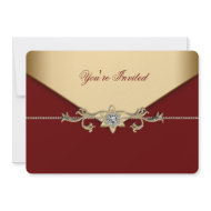 Red Gold Red Corporate Party Event Template invitation