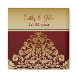red gold Save the date magnet