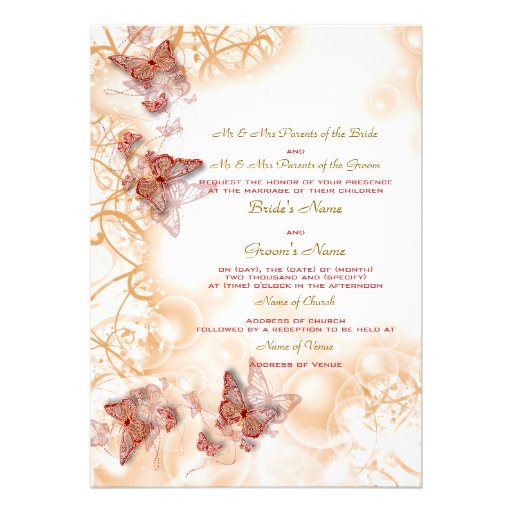 Red gold wedding engagement anniversary personalized invites