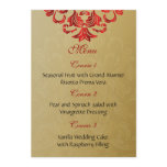 red gold wedding menu announcements