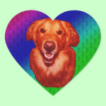 Red Golden Retriever Front Profile stickers