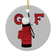 Red Golf Bag Golf T-shirts and Gifts ornament