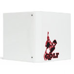 red golfer vinyl binder