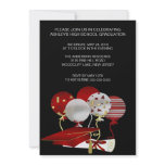 Red Grad Cap Photo Graduation Invitation