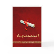 Red Graduation Card card