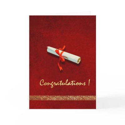 Red Graduation Card by artogram