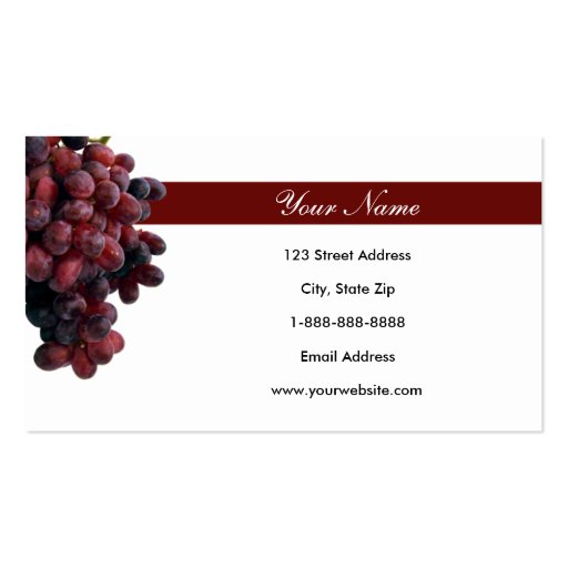 Red Grapes Business Cards (front side)