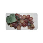 Red grapes, plastic, on pale background personalized address labels
