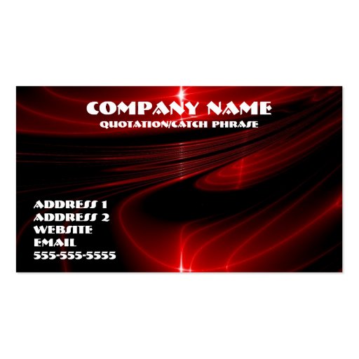 Red graphics business card (front side)
