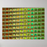 Red Green 3 Abstract Art Poster