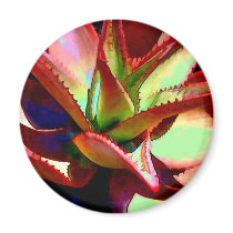 Red & Green Agave Refrigerator Magnet