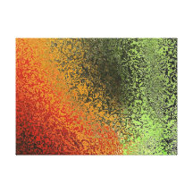 Red Green And Gold Pattern Gallery Wrap Canvas