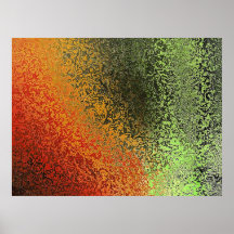 Red Green And Gold Pattern Print