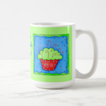 Red, Green and Turquoise Cupcake Mug mugs