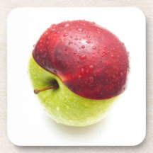 Red green apple.jpg drink coaster