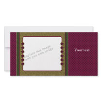 Red green beige design photo cards