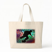 Red Green & Blue Abstract Boxes  Skateboard Tote Bag