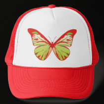 red green butterfly hats