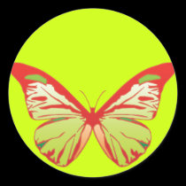 red green butterfly stickers