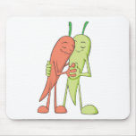 Red Green Chili Lovers Sweethearts Mousepad