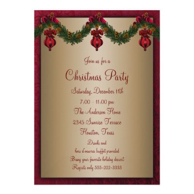 Red Green Christmas Holiday Party Announcement