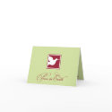 Red green dove peace on earth custom business logo card