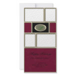 Red &amp; Green Formal Christmas Personalized Photo Card