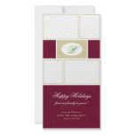 Red &amp; Green Formal Christmas Photo Card Template