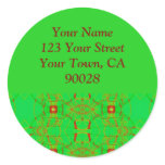 red green holiday Address Labels stickers