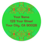 red green holiday Address Labels stickers