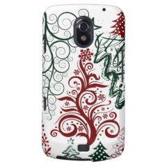 Red Green Holiday Christmas Tree Pattern Samsung Galaxy Nexus Covers