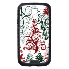Red Green Holiday Christmas Tree Pattern Galaxy SIII Cover