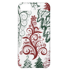 Red Green Holiday Christmas Tree Pattern iPhone 5C Case