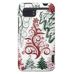 Red Green Holiday Christmas Tree Pattern HTC Vivid Cases