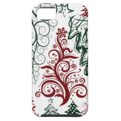 Red Green Holiday Christmas Tree Pattern iPhone 5/5S Covers