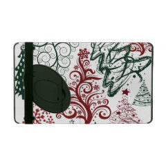 Red Green Holiday Christmas Tree Pattern iPad Case