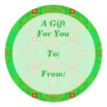 red green holiday Gift Tag stickers