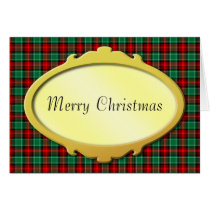 Red Green Holiday Plaid Custom Cards cards