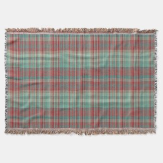 Red Green Holiday Plaid Throw Blanket